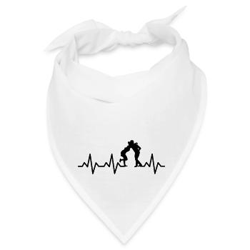 2024 Blues Herzschlag . Pulse Dancing . Swing - Bandana - Weiß - Vorne