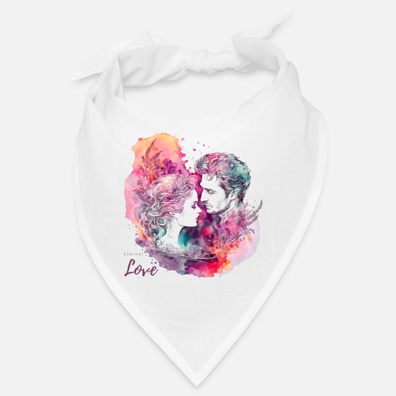 Saint-Valentin | Amour éternel | Amour éternel - Bandana - blanc
