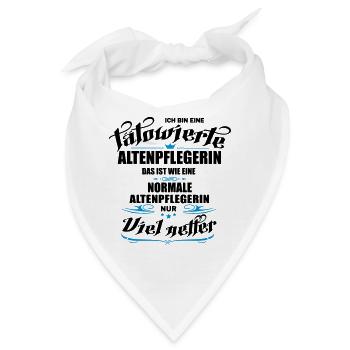 Tätowierte Altenpflegerin ist netter! - Bandana - Weiß - Vorne