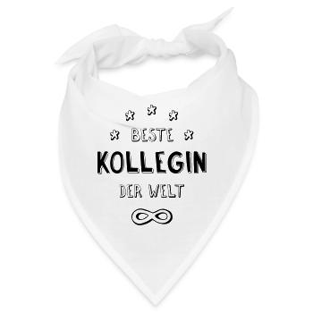 Beste Kollegin der Welt forever 5 Sterne Kollegin - Bandana - Weiß - Vorne