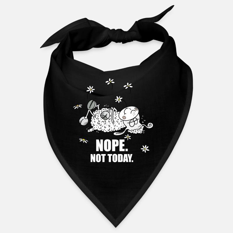Nope not today Schaf auf Wiese Bandana