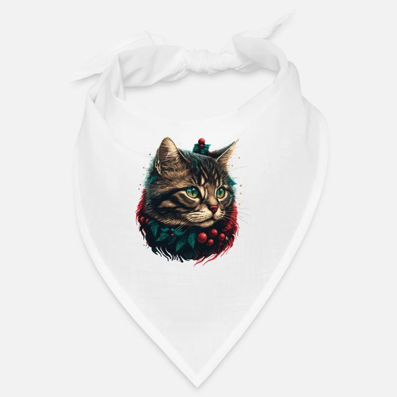 Wunderschöne Weihnachtskätzchen-Illustration, eine ausgezeichnete Bandana