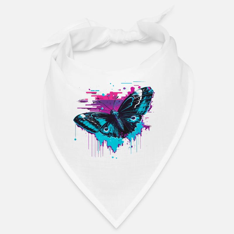 Beauté rétrofuturiste du papillon Bandana