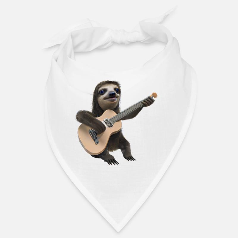 Faultier mit Gitarre Bandana
