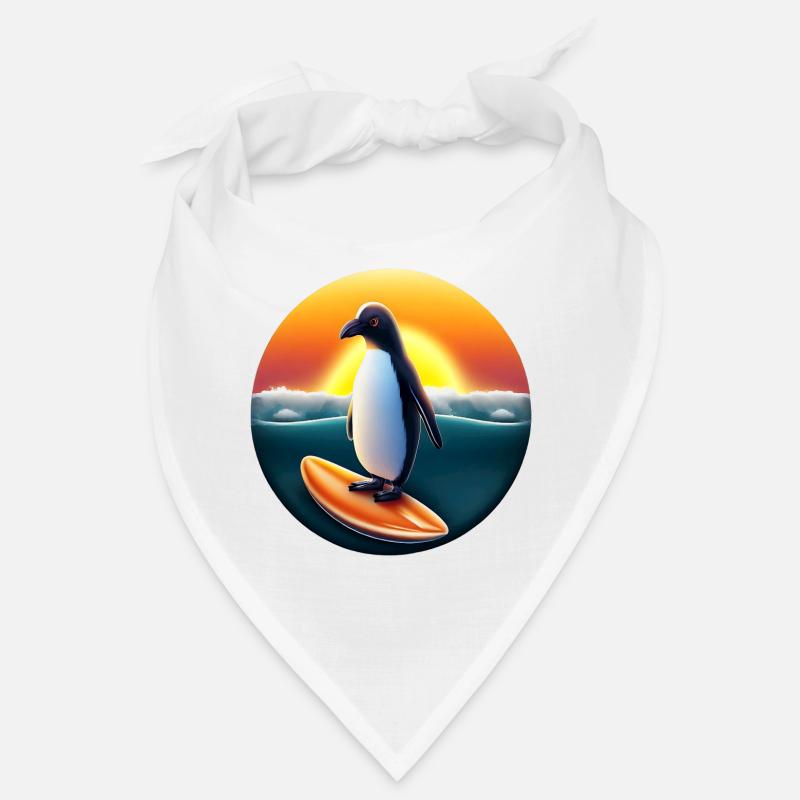 Penguin Surfer Bandana