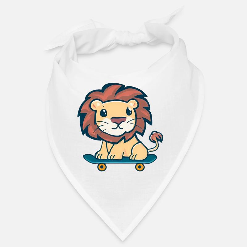 Lion on skateboard Bandana