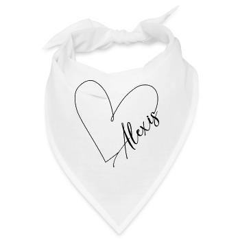 Alexis Name Herzlinie - Bandana - Weiß - Vorne