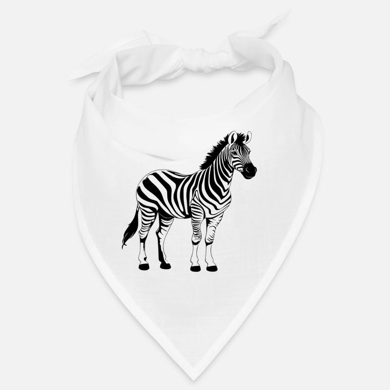 Zebra schwarz Bandana