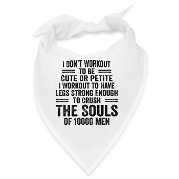 Ich trainiere nicht, um süß oder zierlich zu sein - Workout - Bandana - Weiß - Vorne