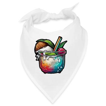 Cocktail / Bar / mixen / Drink / Exotisch / Club - Bandana - Weiß - Vorne