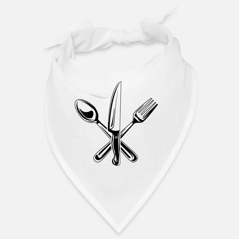 cutlery symbol knife fork spoon Bandana