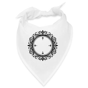 Ornament Rahmen Rund - Bandana - Weiß - Vorne