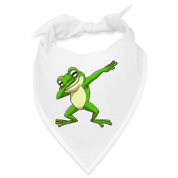 Cooler Frosch Dabbing Pose Trendig - Bandana - Weiß - Vorne