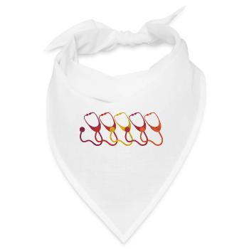 Arzt Ärztin Ärzte Stethoskop Mediziner Geschenk - Bandana - Weiß - Vorne