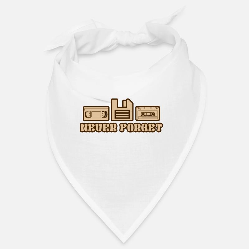 Never forget - video cassette diskette cassette Bandana