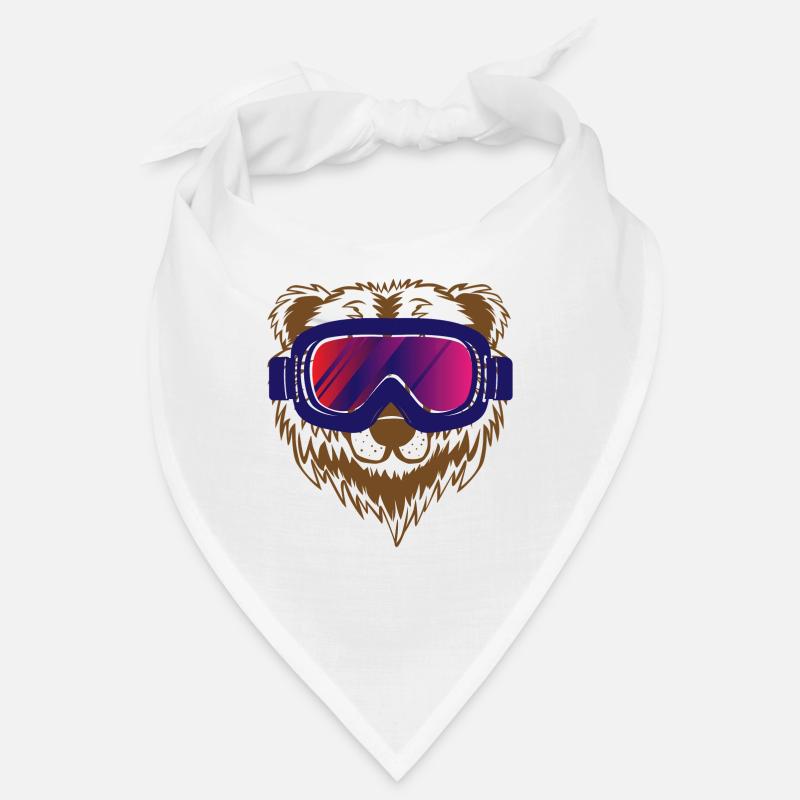 Ski Skiing Skier Baer Gift Bandana