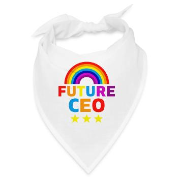 Future CEO Entrepreneur Geschenk - Bandana - Weiß - Vorne