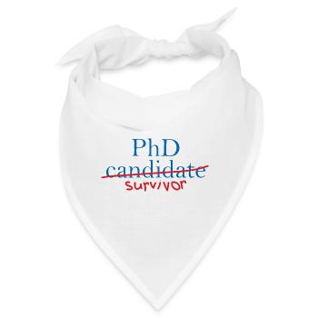 Phd Survivor Abschluss Geschenk - Bandana - Weiß - Vorne