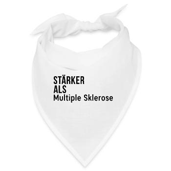 Stärker als Multiple Sklerose Geschenk - Bandana - Weiß - Vorne