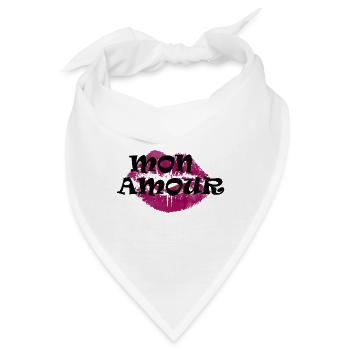 Mon Amour Valentinstag Geschenk - Bandana - Weiß - Vorne
