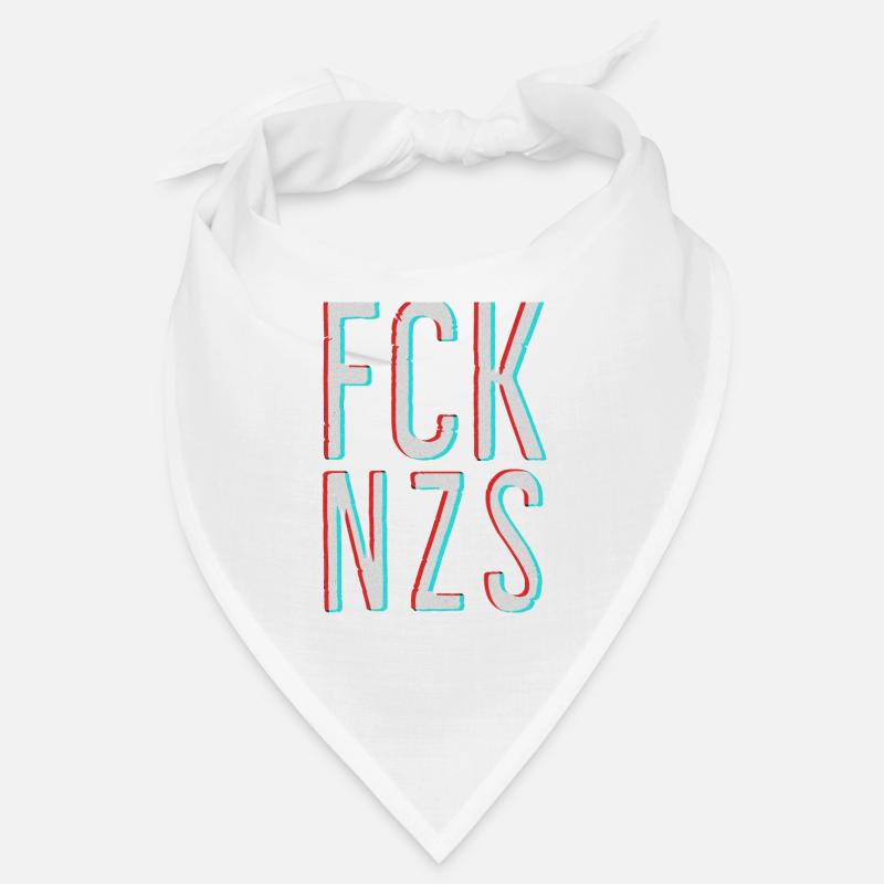 FCK NZS AFD NAZIS TIK TOK 3D Effect RED BLUE Bandana