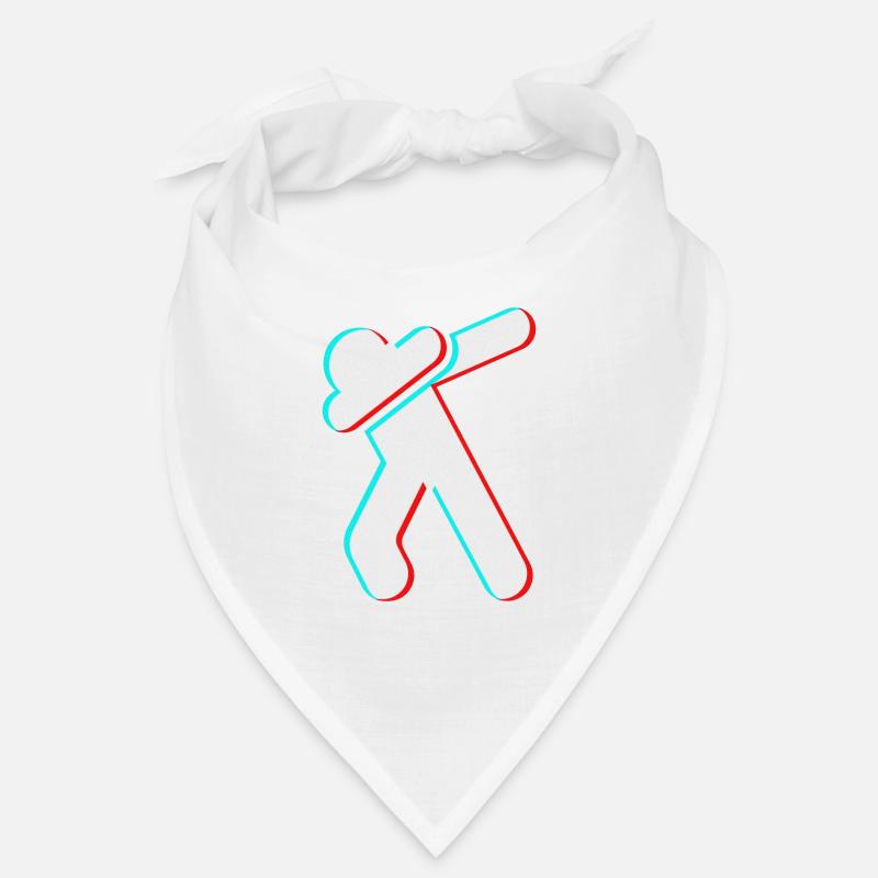 Tik Tok Filter Glitch 3D Dab Stickfigure red blue Bandana