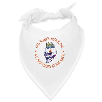 Old Punks never Die Punk Rock Punker Punks Geschen - Bandana - Weiß - Vorne