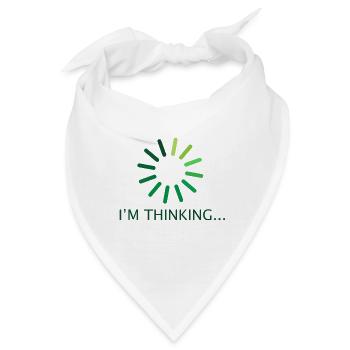 I'm thinking Geschenk Programmierer Nerd - Bandana - Weiß - Vorne
