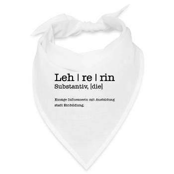 Lehrerin Einzige Influencerin mit Ausbildung - Bandana - Weiß - Vorne