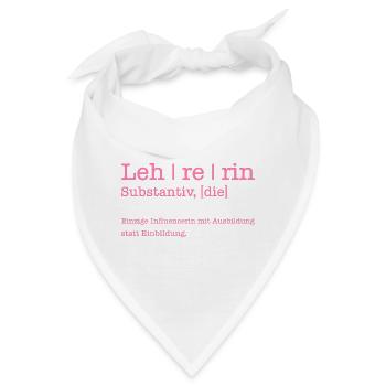 Lehrerin Einzige Influencerin mit Ausbildung - Bandana - Weiß - Vorne