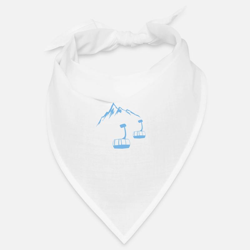 Cable car skiing mountains gift Bandana