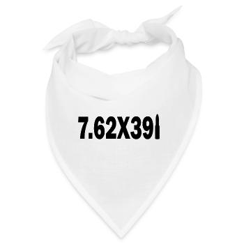 Patrone Munition AK-47 Sturmgewehr Geschenk - Bandana - Weiß - Vorne