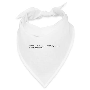 Users iq rows Programming Geschenk Informatik - Bandana - Weiß - Vorne