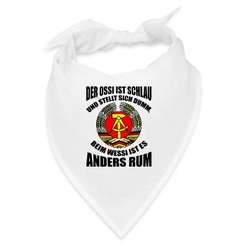 Ossi Ostdeutschland Geschenk DDR - Bandana - Weiß - Vorne