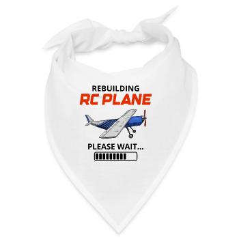 RC Modellflugzeuge Flugzeug Flugzeug Pilot lustiges Geschenk - Bandana - Weiß - Vorne