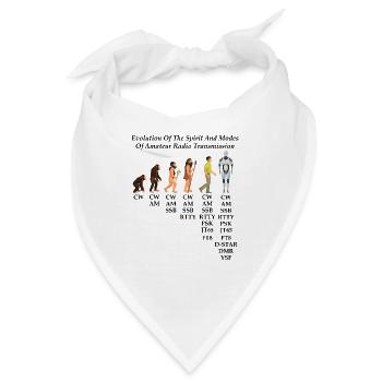 Evolution des Geistes und der Modi des Amateurfunks - Bandana - Weiß - Vorne