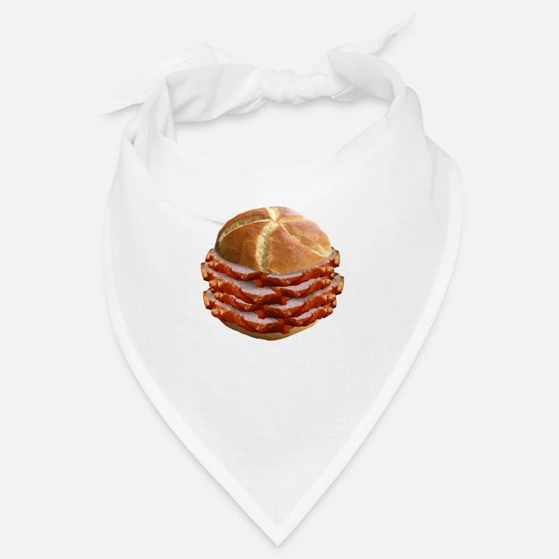 Lebakas Leberkäse Fleischkäse Bayern Scheibe Essen - Bandana - Weiß