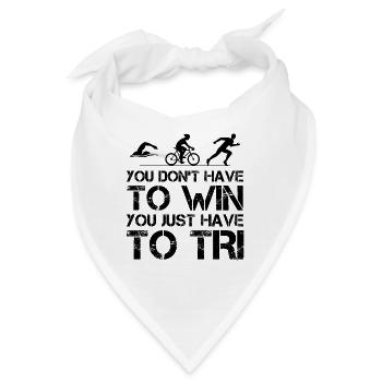 Swim Bike Run Triathlon Triathlet Leichtathletik Lustig - Bandana - Weiß - Vorne