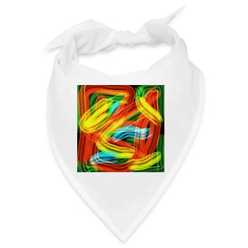 Farbe Streifen - Bandana - Weiß - Vorne
