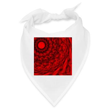 Schwarzes und rotes geometrisches Design - Bandana - Weiß - Vorne