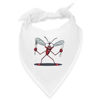 Mücke mit Hunger Blutsauger Insekt Mosquito Sommer - Bandana - Weiß - Vorne
