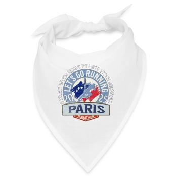 Auf geht's zum Paris-Marathon - Bandana - Weiß - Vorne