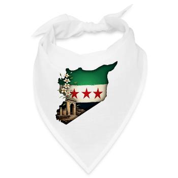 freie Syrien - Bandana - Weiß - Vorne