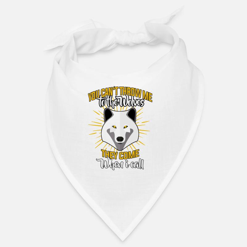 Wolf Wölfe - Bandana - Weiß