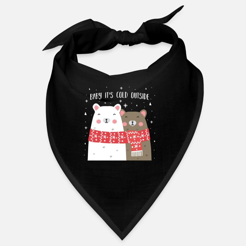 Ours de Noël animaux mignons neige hiver Bandana