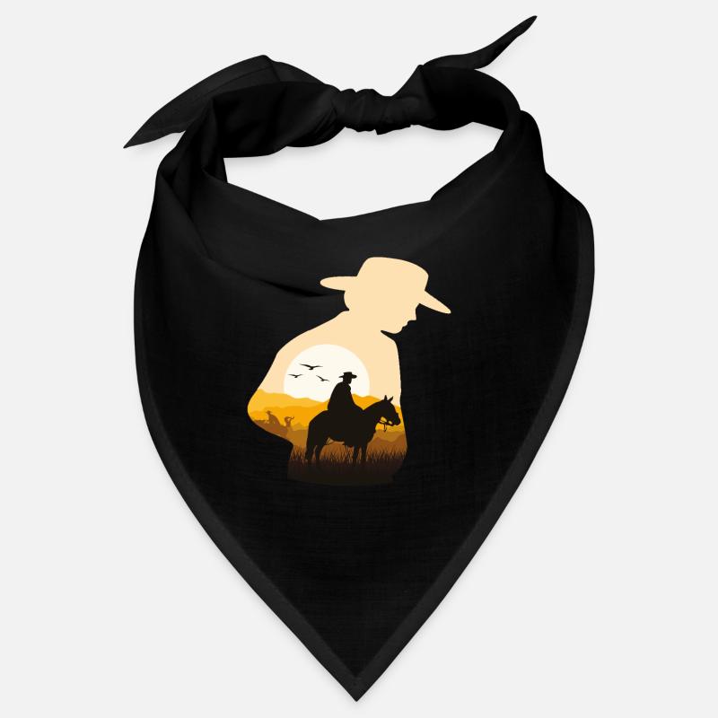 Coucher de soleil cowboy Bandana