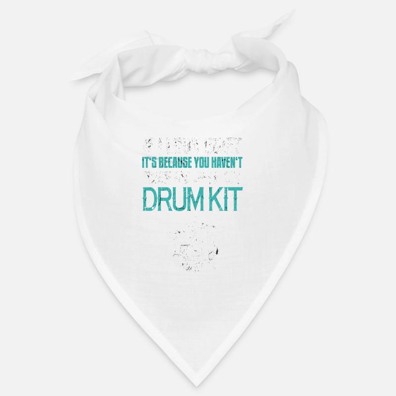 Batteur Drum Bass Drum Drummer Drummer Drumsticks - Bandana - blanc