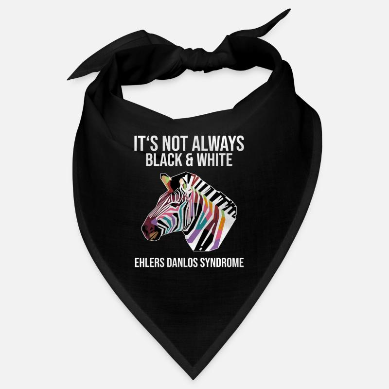 Ehlers Danlos Syndrom Black White Zebra Bandana