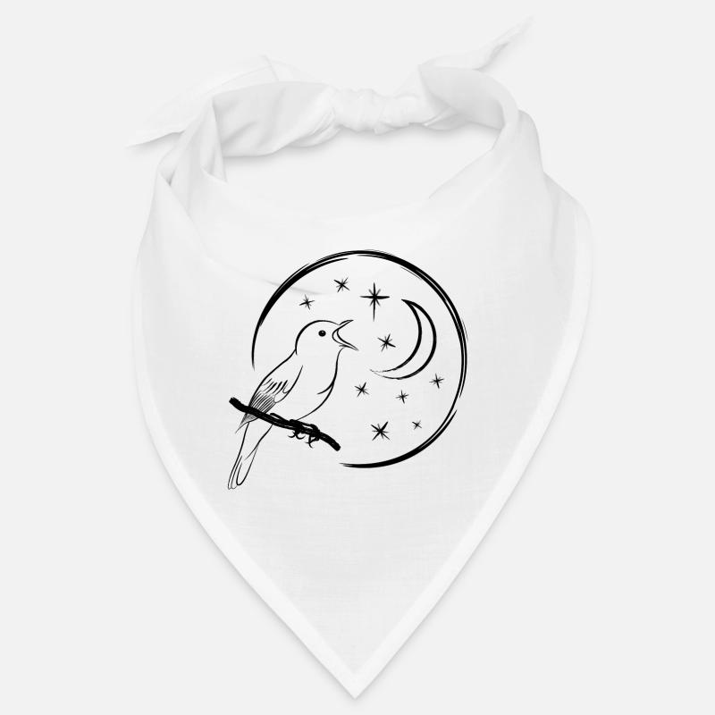 singende Nachtigall / singender Vogel Bandana