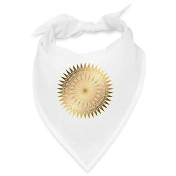 Gold Mandala - Bandana - Weiß - Vorne